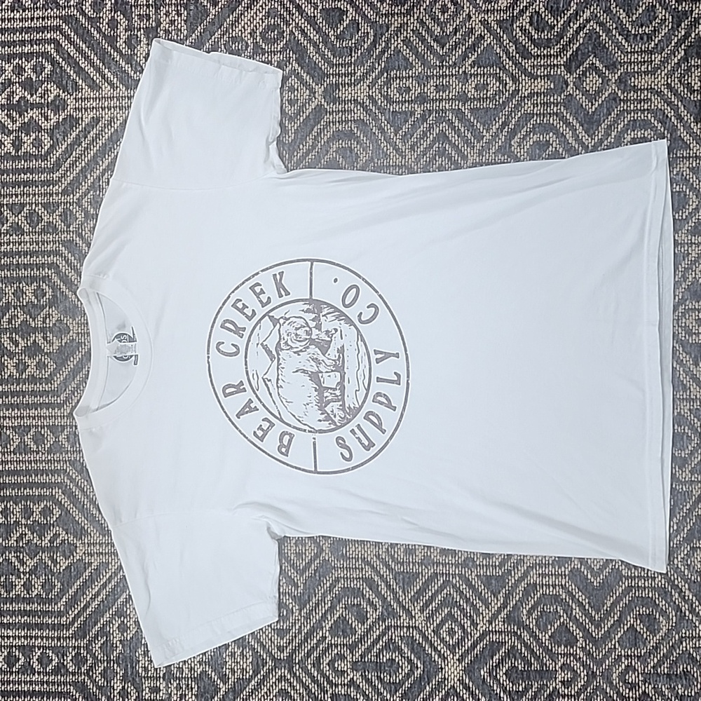 Zuni Sportswear Bear Creek Supply Co Short Skeeve White Tee